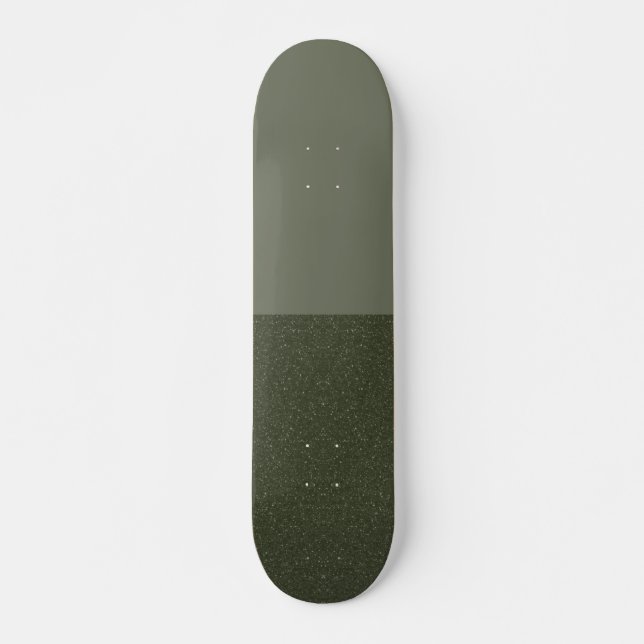 Moss Green Dual-Finish Skateboard – Customizable (Front)