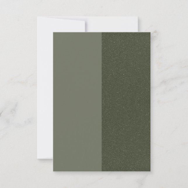 Moss Green Dual-Tone Announcement Card – Customize (Front)
