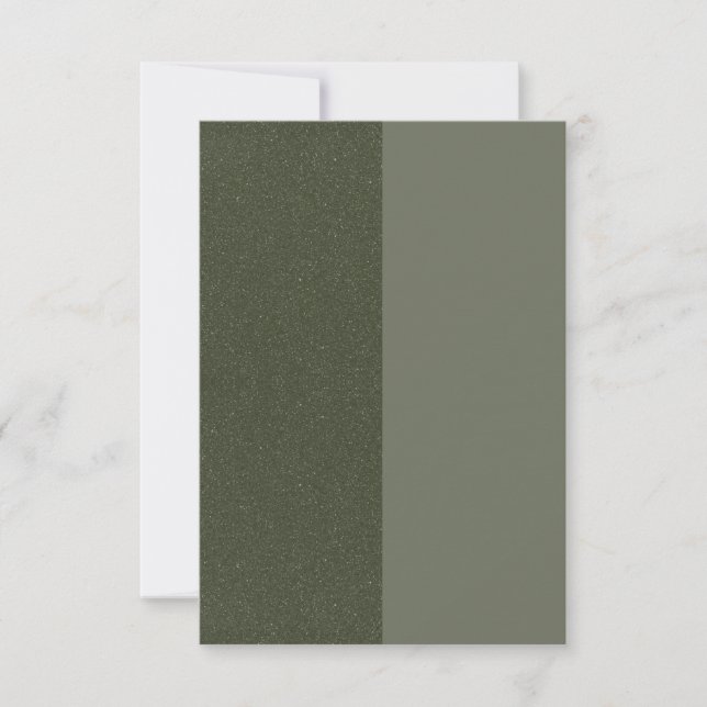 Moss Green Dual-Tone Announcement Card – Customize (Front)
