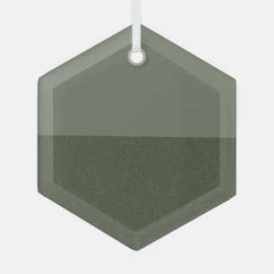 Moss Green Dual-Tone Hex Ornament – Customizable