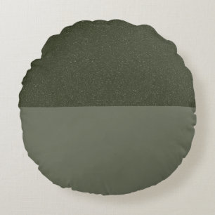 Moss Green Dual-Tone Round Pillow – Customizable