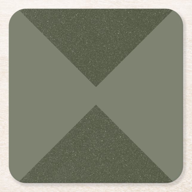 Moss Green Dual-Triangle Party - Sous-verre en pap (Devant)