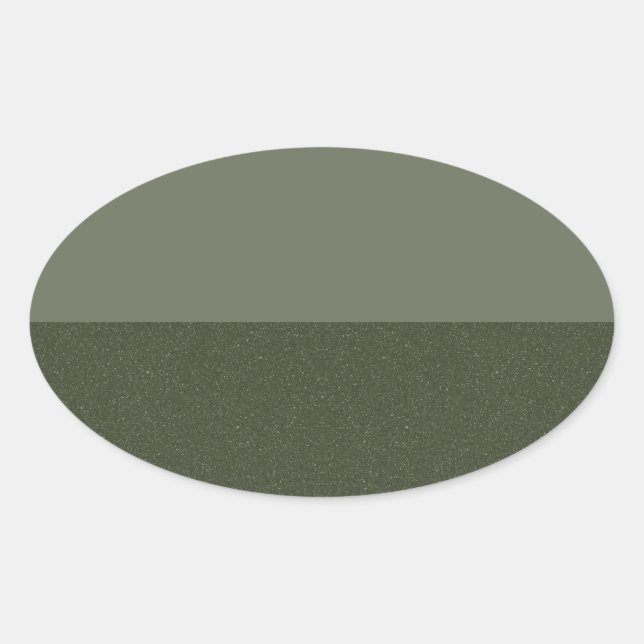 Moss Green Duo Oval Sticker – Customizable (Front)
