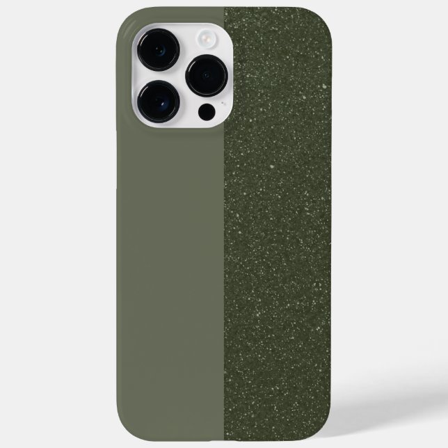 Moss Green Duo Texture iPhone 14 Pro Max Case (Back)