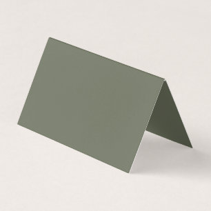 Moss Green Folded Business Card – Customizable