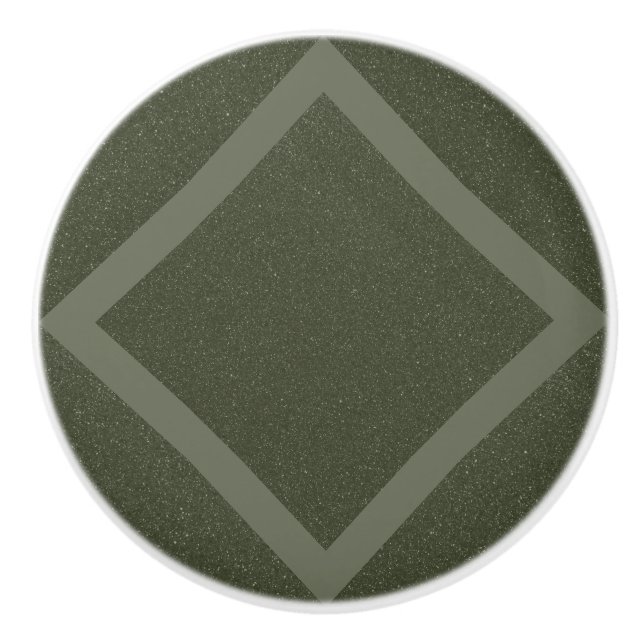 Moss Green Framed Diamond Drawer Pull – Customize (Front)