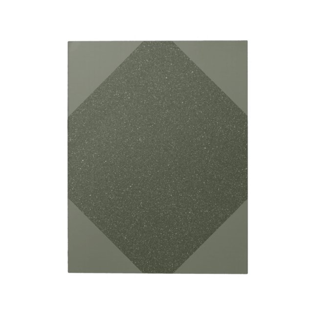 Moss Green Geometric Custom Notepad – Customizable (Rotated)
