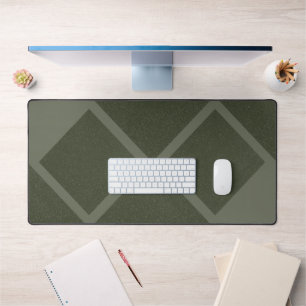 Moss Green Geometric Diamond Desk Mat – Customize