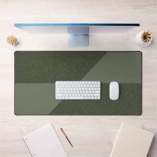Moss Green Geometric Split Desk Mat – Customizable