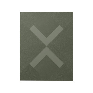 Moss Green Geometric X Pattern Notepad – Customize
