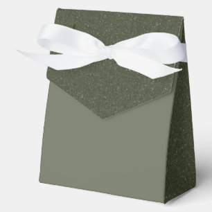 Moss Green & Glitter Top Favour Box – Customizable