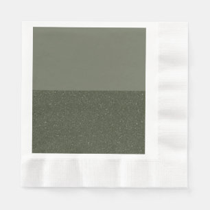 Moss Green Half-Dip Modern Paper Napkin (Custom)