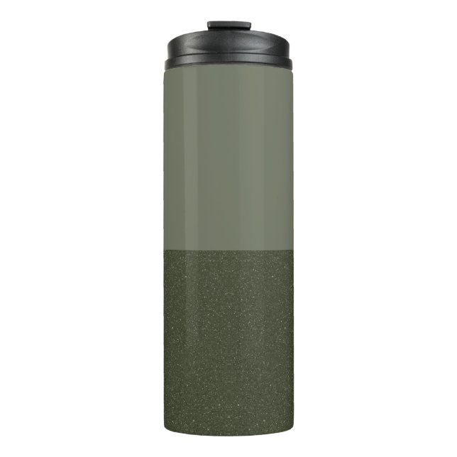 Moss Green Half Textured Tumbler – Customizable (Front)