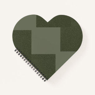 Moss Green Heart-Shaped Notebook