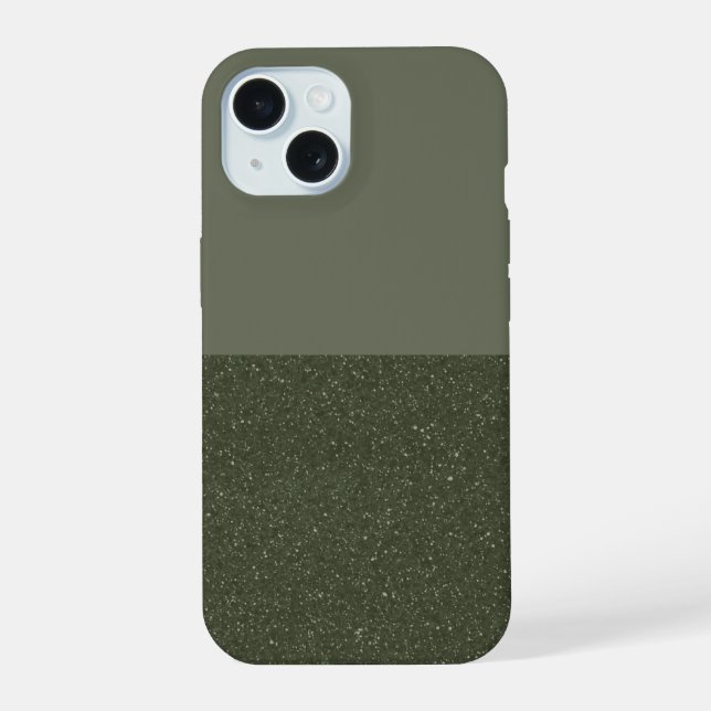Moss Green iPhone 15 Coque personnalisable (Verso)