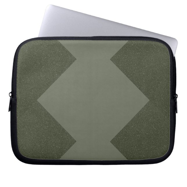 Moss Green Laptop Sleeve – Customizable Design (Front)