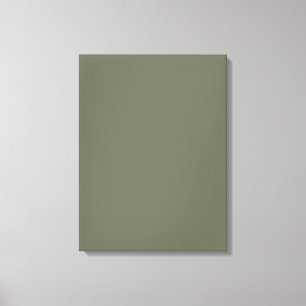 Moss Green Matte Stretched Canvas Print (Custom)