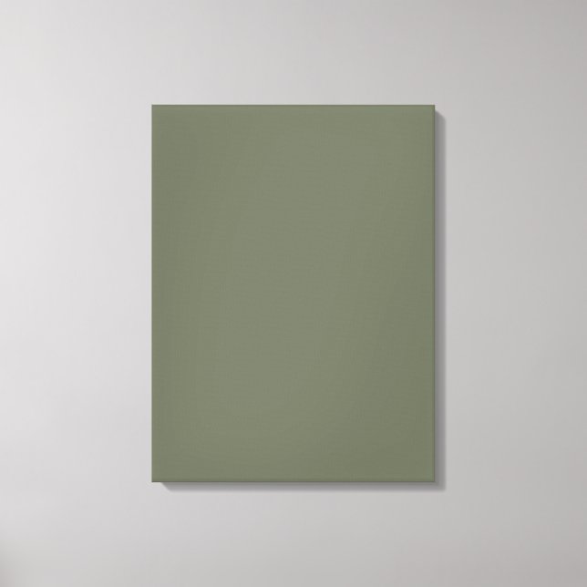 Moss Green Matte Stretched Canvas Print (Custom) (Front)