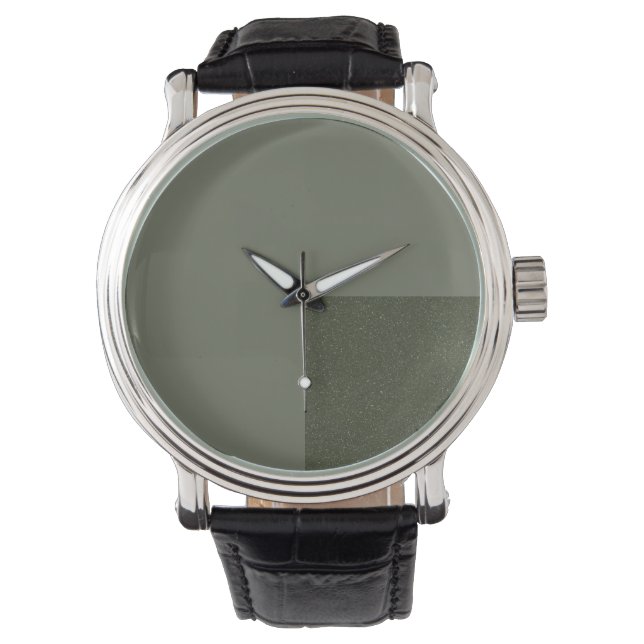 Moss Green Minimalist Watch – Customizable eWatch (Front)