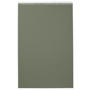 Moss Green Modern Minimal Wall Calendar - Custom