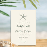 Moss Green Modern Shell Beach Destination Wedding