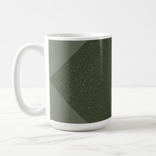 Moss Green Moderne Bruit Motif Mug (Gauche)