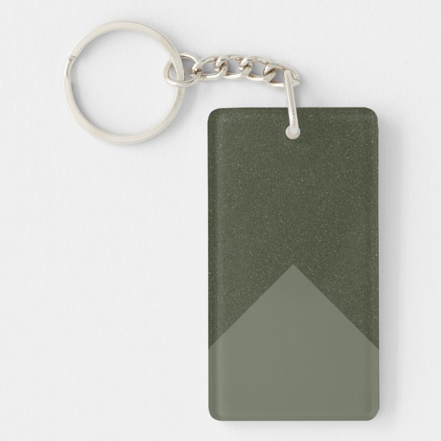 Moss Green Mountain Acrylic Keychain – Customize (Front)