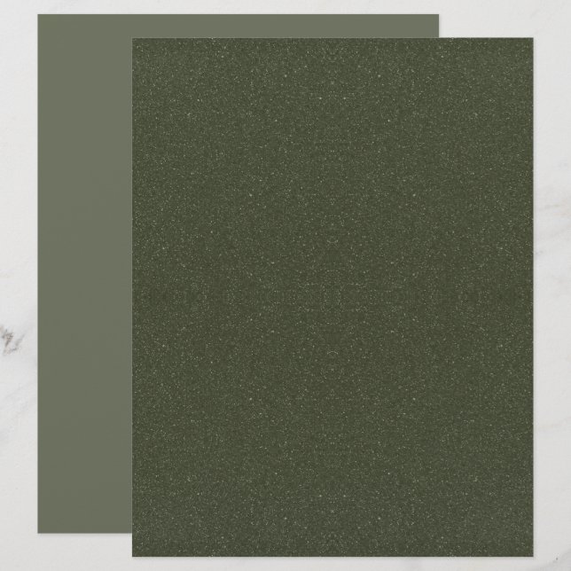 Moss Green Noise Effect Letterhead – Customizable (Front/Back)