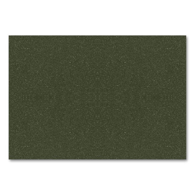 Moss Green Noise Effect Table Card – Customizable (Front)
