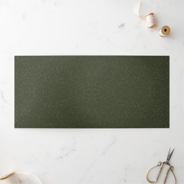 Moss Green Noise Effect Trifold Invite – Customize (Outside)