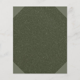 Moss Green Noise Texture Flyer with Framed Corners