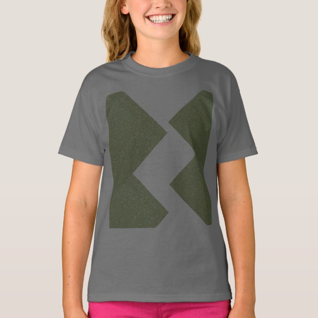 Moss Green Pattern Youth T-Shirt (Front)