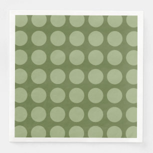 Moss Green Polka Dot Pattern Napkin
