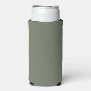 Moss Green Slim Can Cooler – Customizable