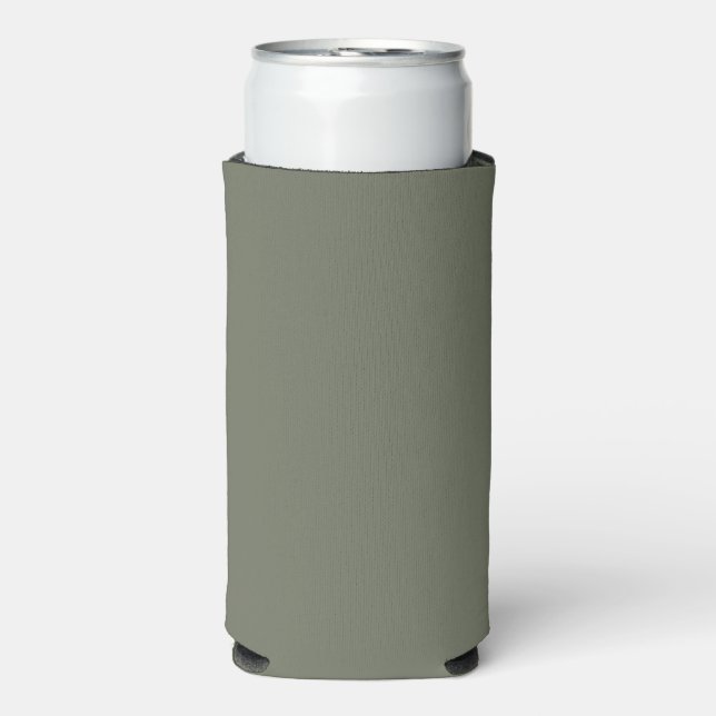 Moss Green Slim Can Cooler – Customizable (Seltzer Front)