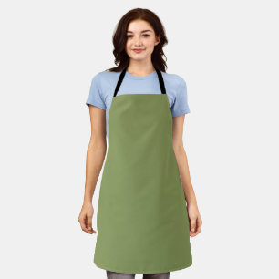 Moss Green Solid Colour Apron