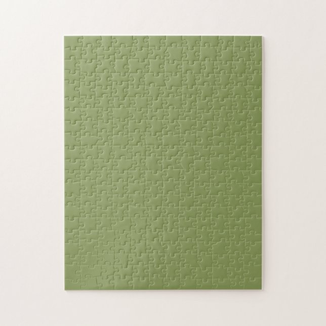 Moss Green Solid Colour Jigsaw Puzzle (Vertical)