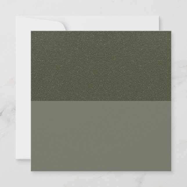 Moss Green Speckle Flat Note Card – Customizable (Front)