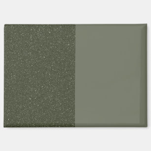 Moss Green Split Design Magnet (Customizable)