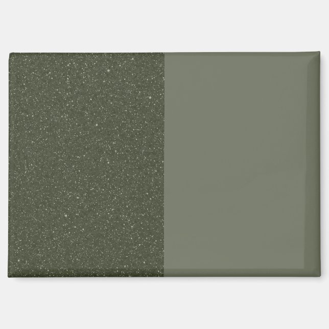 Moss Green Split Design Magnet (personnalisable) (Recto)