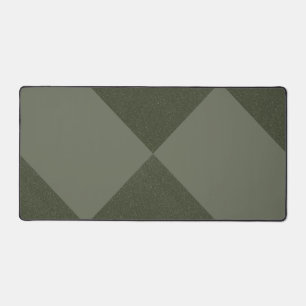 Moss Green Split Diamond Desk Mat - Personnalisabl