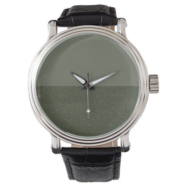 Moss Green Split eWatch – Modern Minimal Design Watch (Front)