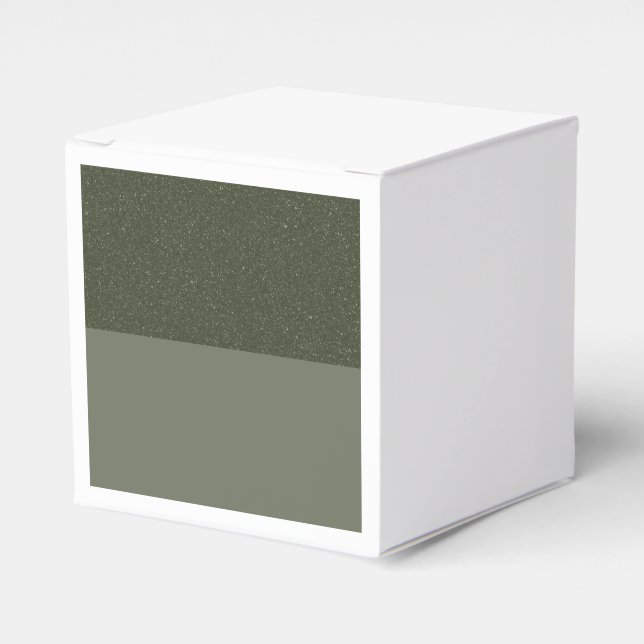 Moss Green Split Favour Box Design – Customizable (Front Side)