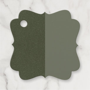 Moss Green Split Favour Tags – Customizable