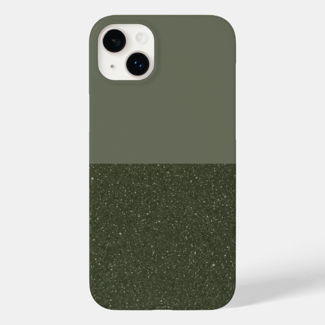 Moss Green Split iPhone 14 Plus Case – Customize (Back)