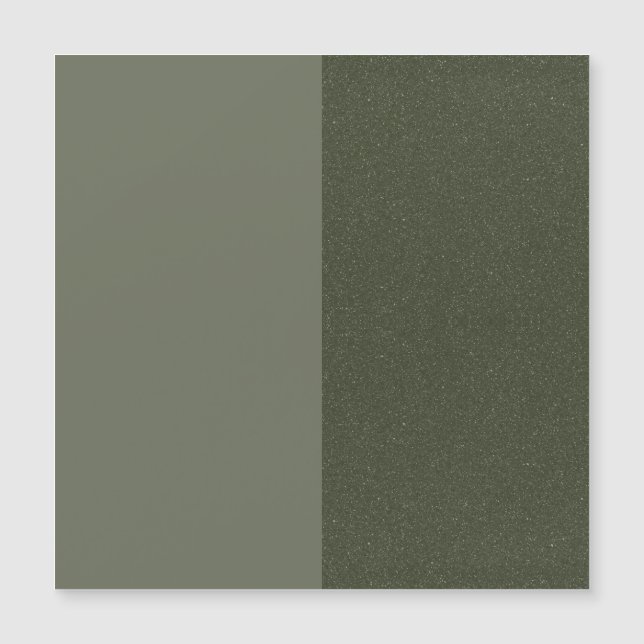 Moss Green Split Panel Magnetic Card –Customizable (Front)