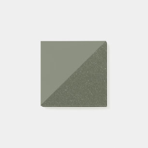 Moss Green Split Pattern Sticky Post-It Notes