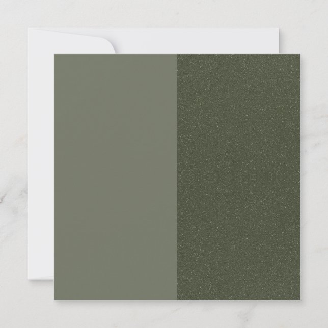 Moss Green Split-Speckle Flat Note Card (Custom) (Front)