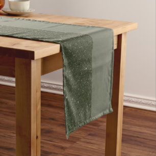Moss Green Split Table Runner –Customizable Design