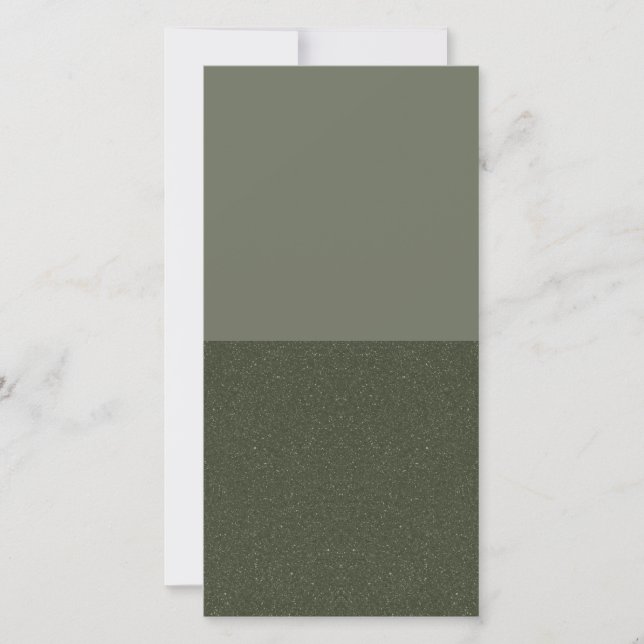 Moss Green Split Texture Flat Card – Customizable (Front)